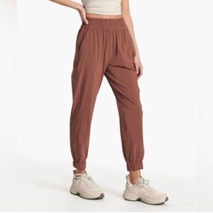 Vuori Women's Pants Jogger Villa Hazelnut Brown Lightweight Pull On XS